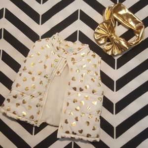 6-9 month Puffer Vest & Matching headband